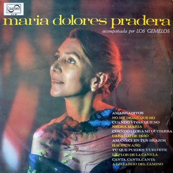 Album cover art for "La flor de la canela" by Maria Dolores Pradera & Los Gemelos