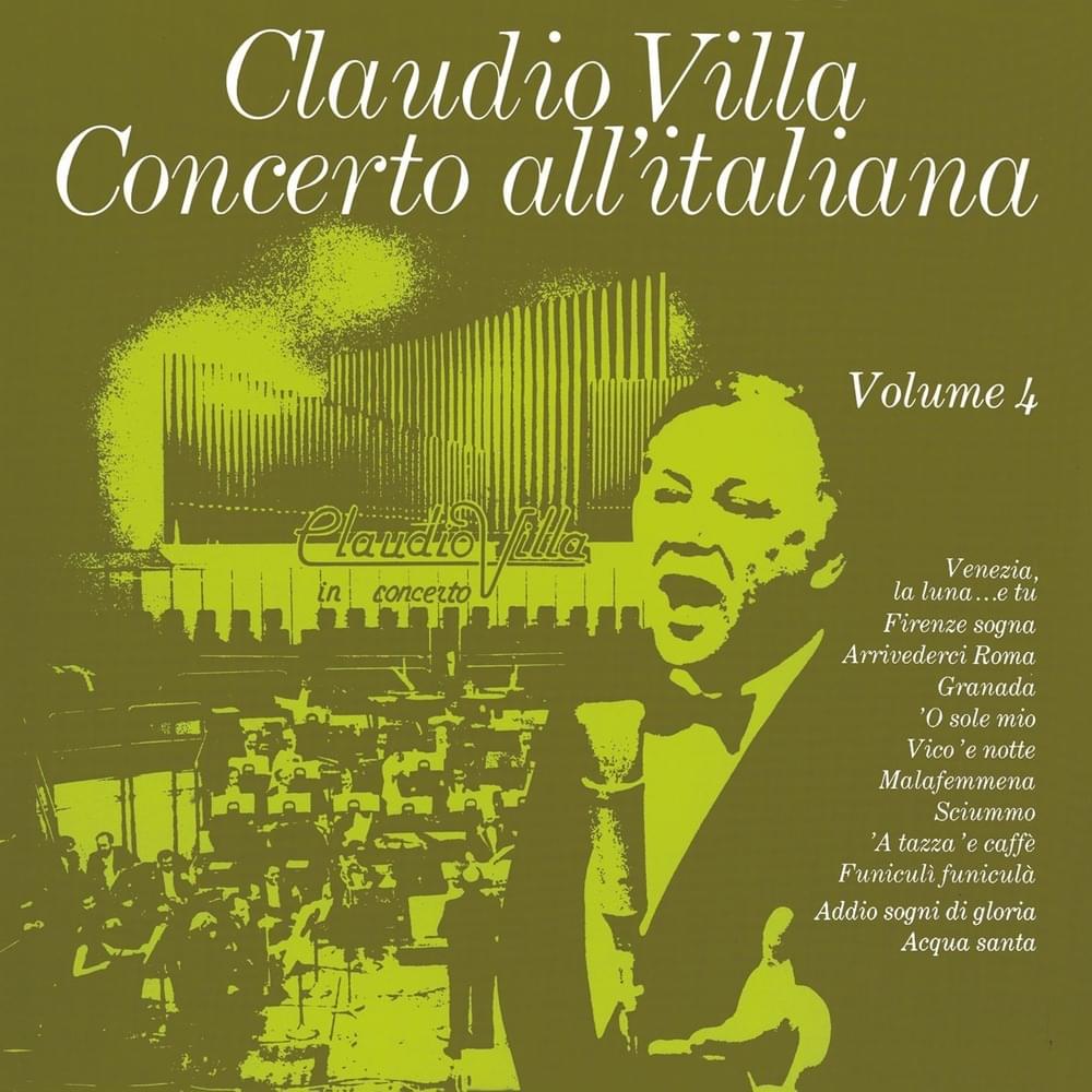 Album cover art for "Sciummo" by Claudio Villa