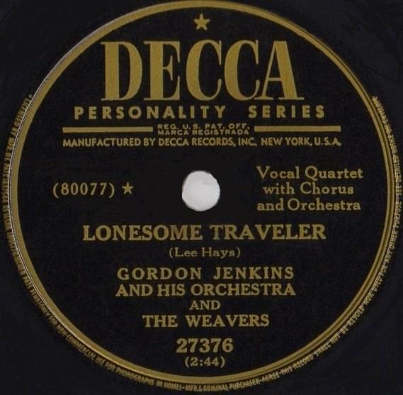 Album cover art for "Lonesome Traveler" by The Weavers and Gordon Jenkins & His Orchestra