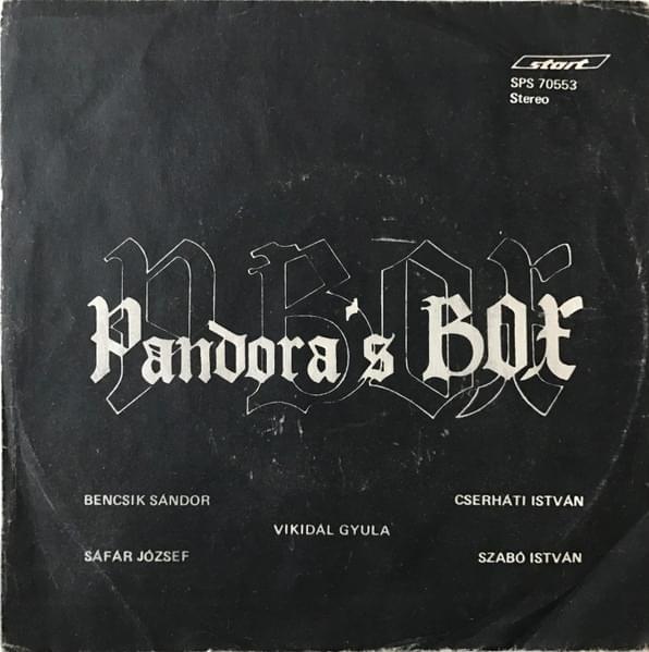 Album cover art for "A zöld, a bíbor és a fekete (R. B. emlékére)" by P. Box