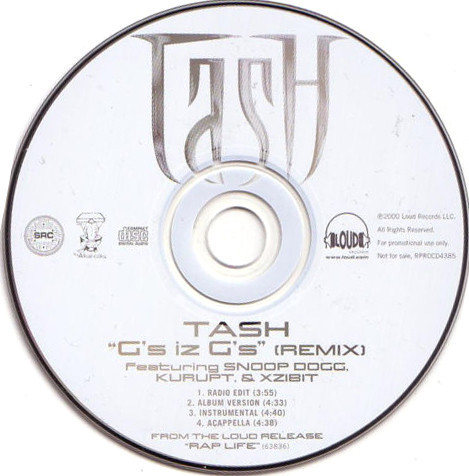Album cover art for "G’s Iz G’s (Remix)" by Tash (Tha Alkaholiks) & Snoop Dogg & Kurupt & Xzibit