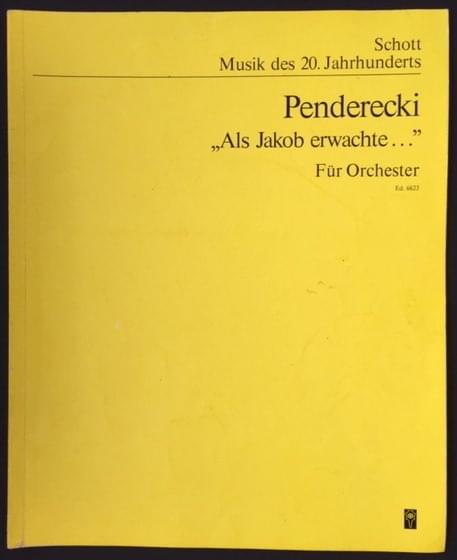 Album cover art for "Als Jakob Erwachte" by Krzysztof Penderecki