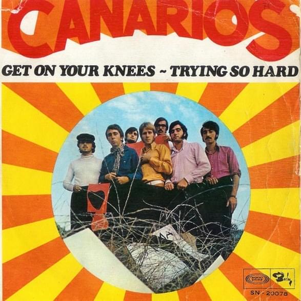 Album cover art for "Get on your knees" by Canarios