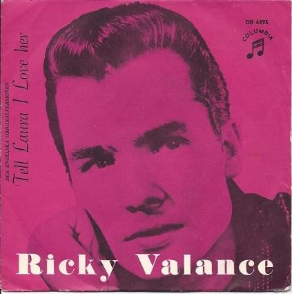 Album cover art for "Tell Laura I Love Her" by Ricky Valance