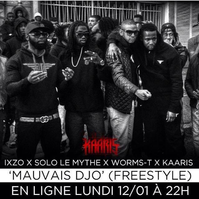 Album cover art for "Mauvais djo (Fort)" by Kaaris & Solo Le Mythe & Ixzo & Worms-T