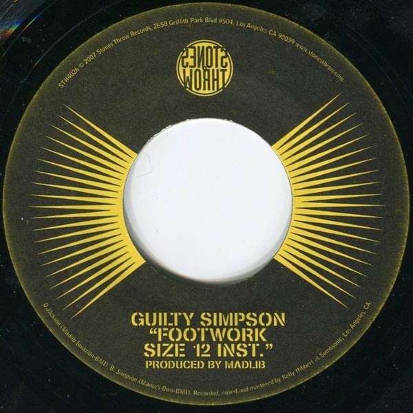 Album cover art for "Footwork (Size 12 Version Instrumental)" by Guilty Simpson