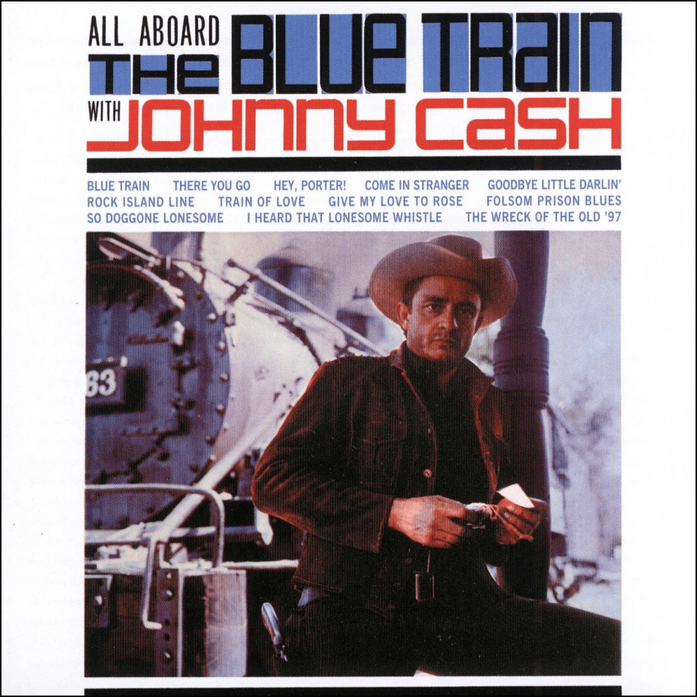 Album cover art for "Blue Train" by Johnny Cash