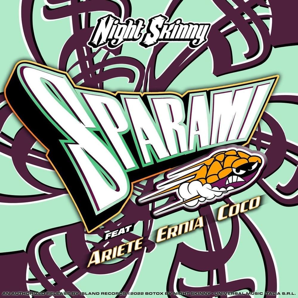 Album cover art for "Sparami" by Night Skinny & ARIETE & Ernia & CoCo
