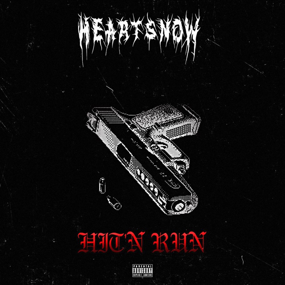 Album cover art for "Hit ’N Run" by HEARTSNOW