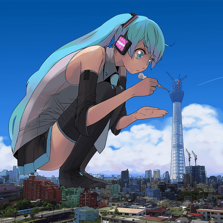 Album cover art for "タイムマシン (Time Machine)" by 1640mP & 初音ミク (Hatsune Miku)