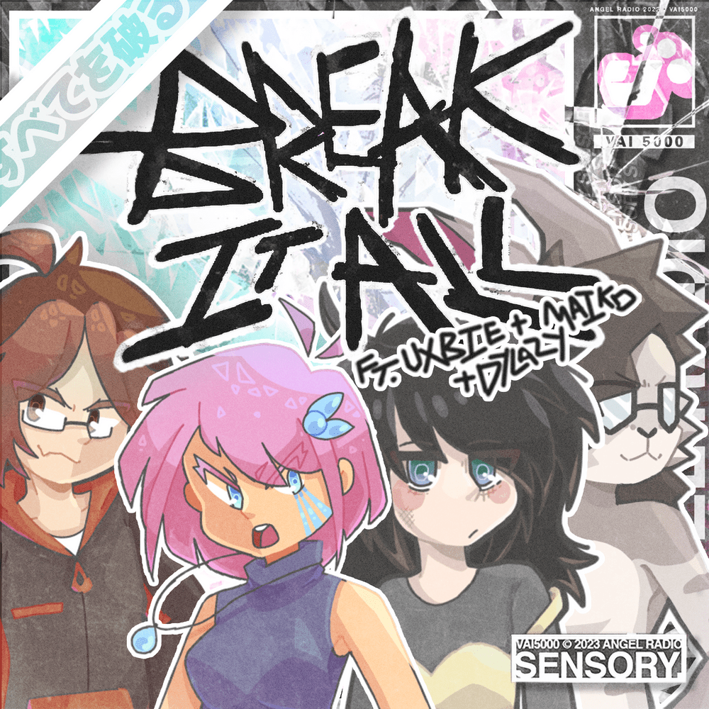 Album cover art for "breakitall" by vai5000 & uxbie & DYLAZY & luvlullaby