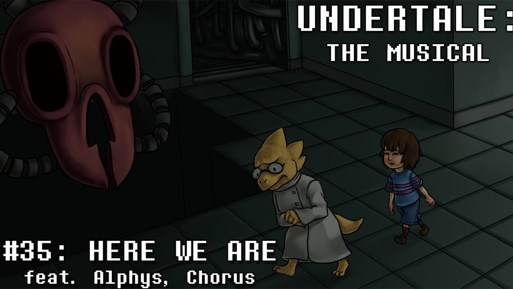 Album cover art for "Here We Are" by Man on the Internet & Undertale the Musical Chorus & Brenna H.