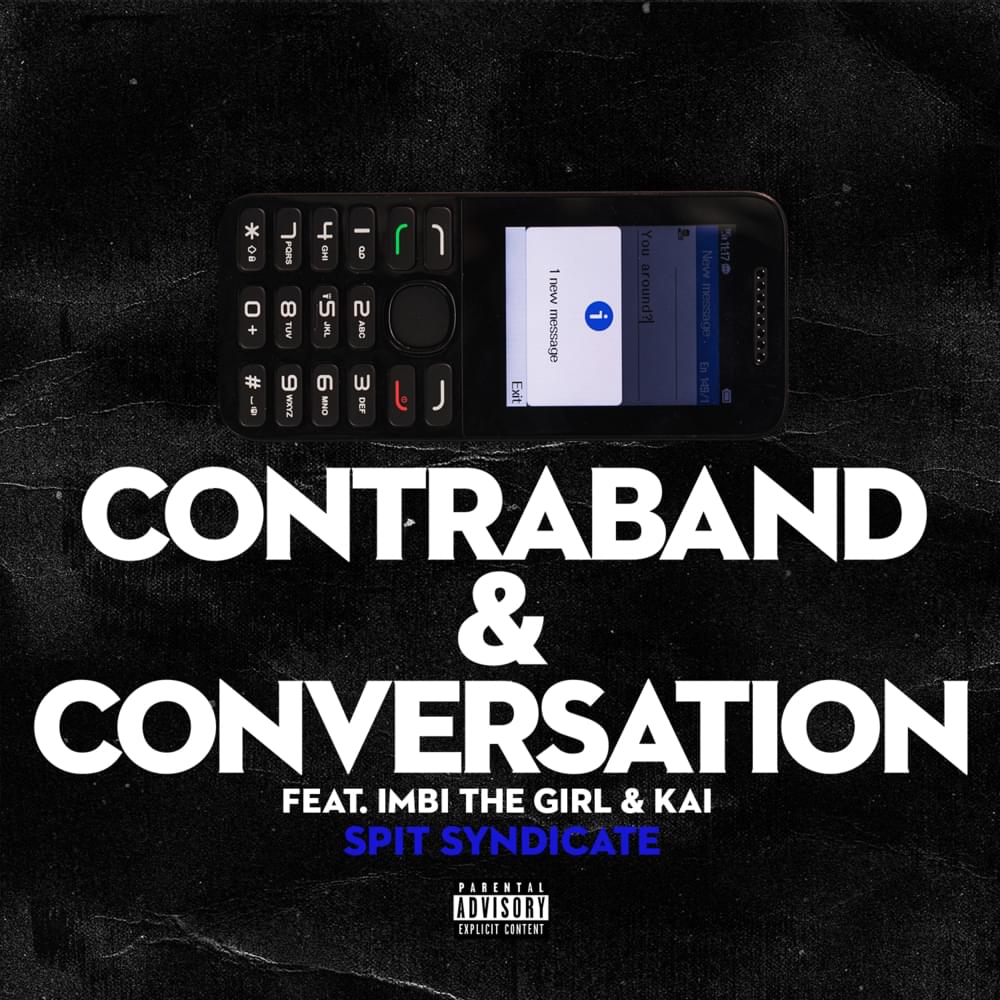 Album cover art for "Contraband & Conversation" by Spit Syndicate & imbi the girl & MC Kai