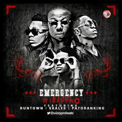 Album cover art for "Emergency" by Wizzypro & Runtown & Skales & Patoranking