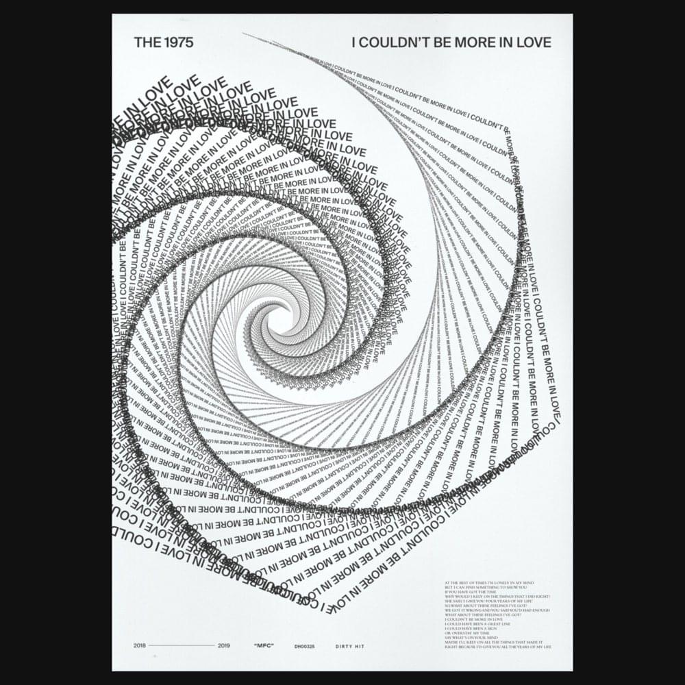 Album cover art for "I Couldn’t Be More In Love" by The 1975