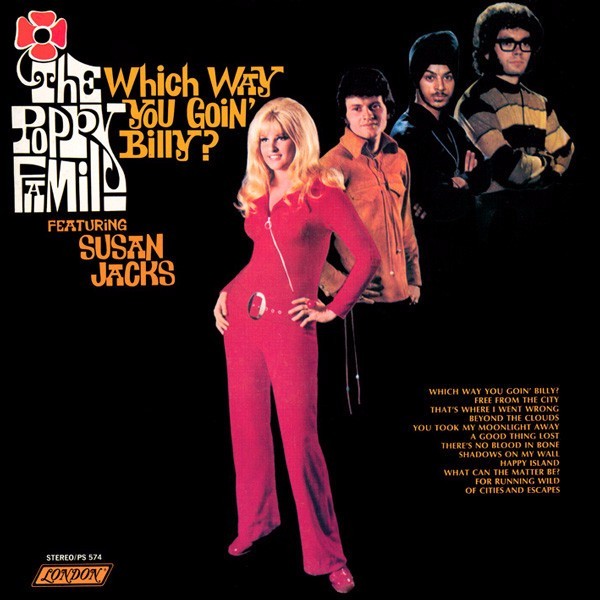 Album cover art for "Which Way You Goin’ Billy?" by The Poppy Family & Susan Jacks
