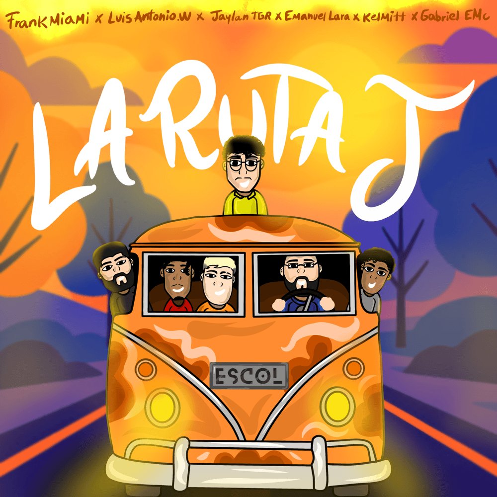 Album cover art for "La Ruta J" by Frank Miami & Kelmitt & Gabriel EMC
