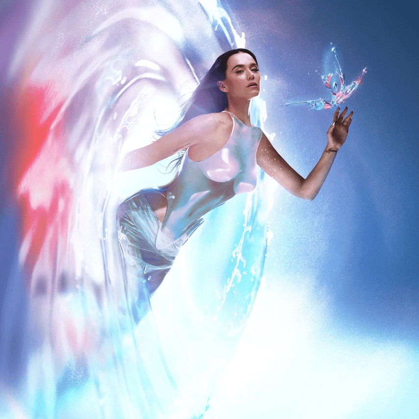 Album cover art for "HAS A HEART" by Katy Perry
