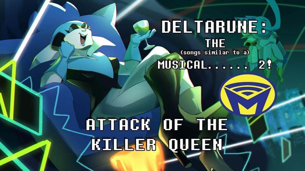 Album cover art for "Attack of the Killer Queen" by Man on the Internet & Lulu Grey