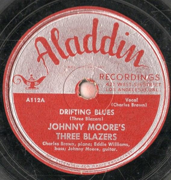 Album cover art for "Drifting Blues" by Johnny Moore’s Three Blazers