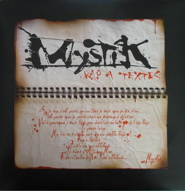 Album cover art for "Rap � textes" by Mystik