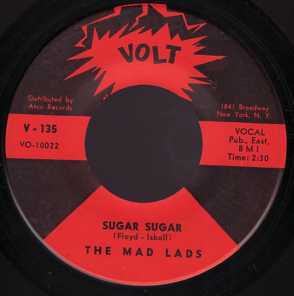 Album cover art for "Sugar Sugar" by The Mad Lads