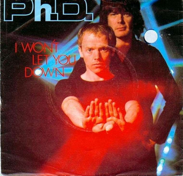 Album cover art for "I Won’t Let You Down" by Ph.D. (UK)