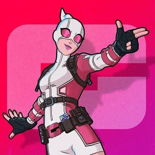 Album cover art for "Gwenpool’s Multiverse" by Fortnite