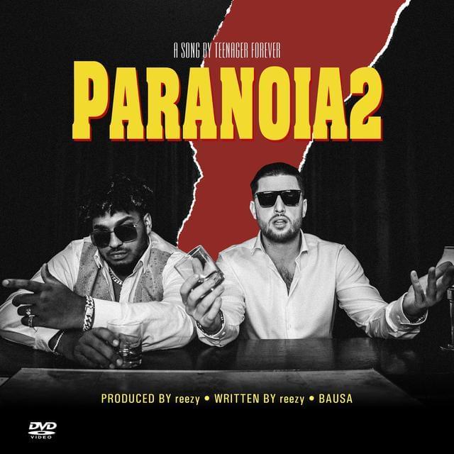 Album cover art for "PARANOIA2" by reezy & Bausa