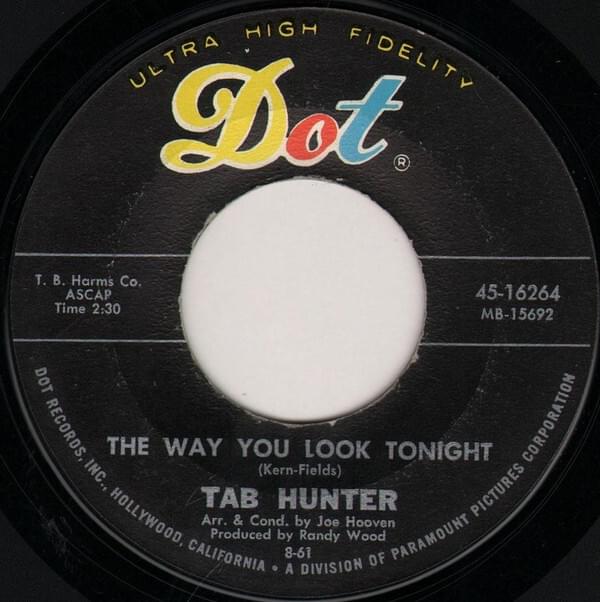 Album cover art for "The Way You Look Tonight" by Tab Hunter