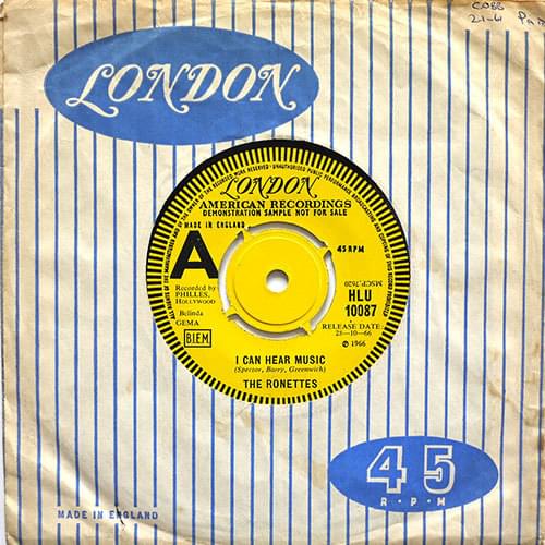 Album cover art for "I Can Hear Music" by The Ronettes