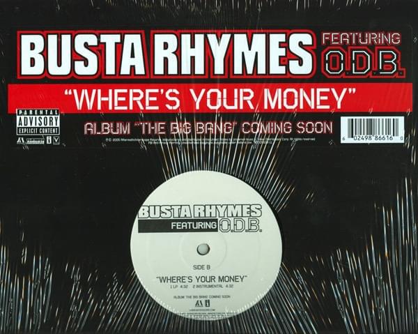 Album cover art for "Where’s Your Money" by Ol’ Dirty Bastard