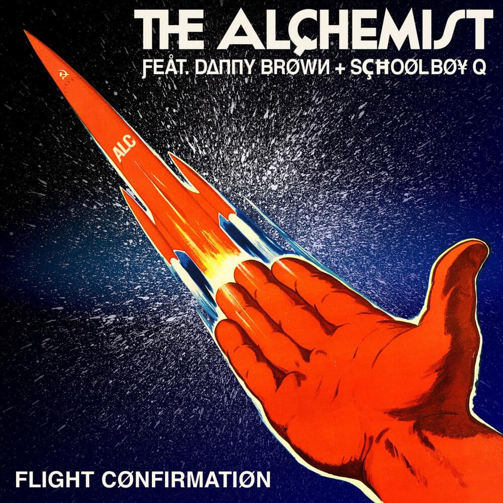 Album cover art for "Flight Confirmation" by The Alchemist & ScHoolboy Q & Danny Brown