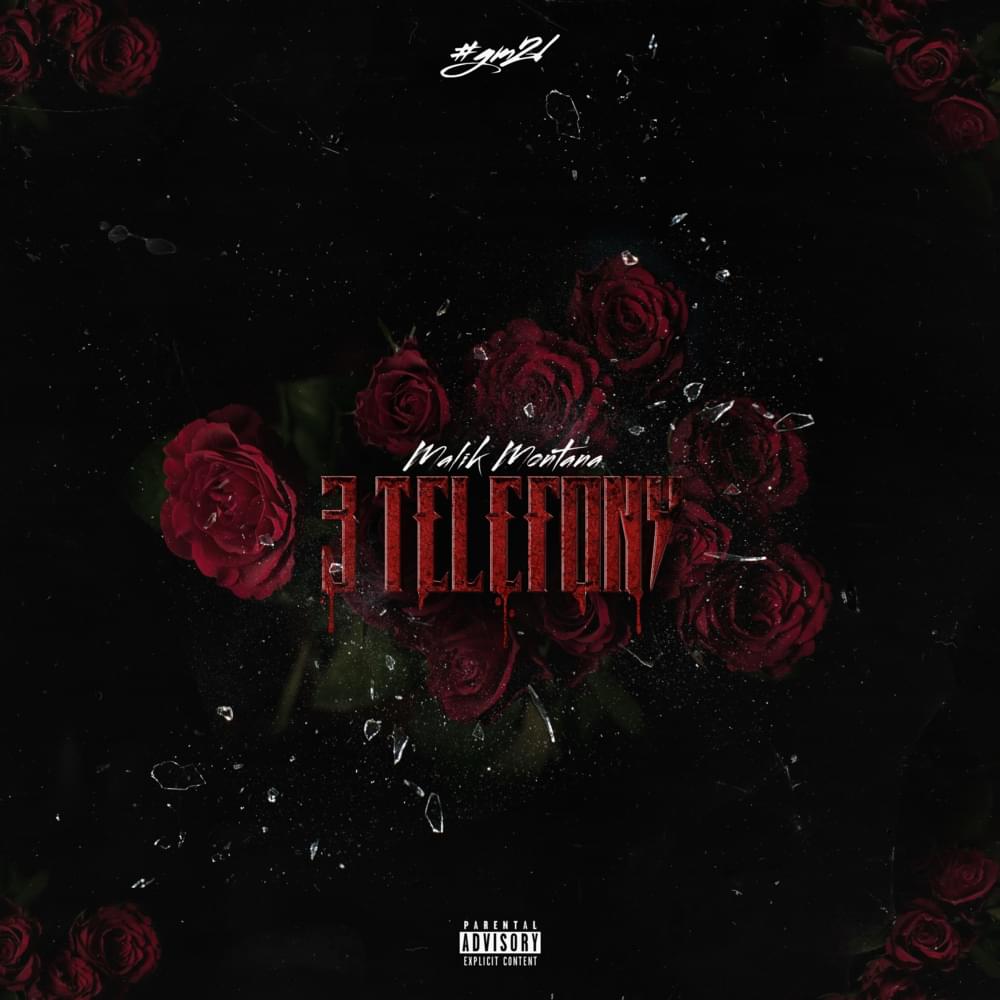 Album cover art for "3 Telefony" by Malik Montana