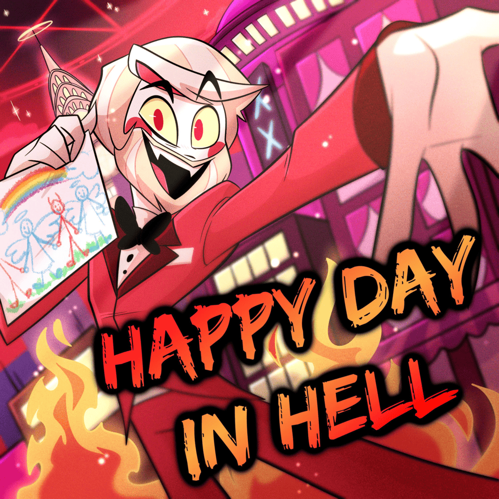 Album cover art for "Happy Day In Hell" by Caleb Hyles & Jonathan Young
