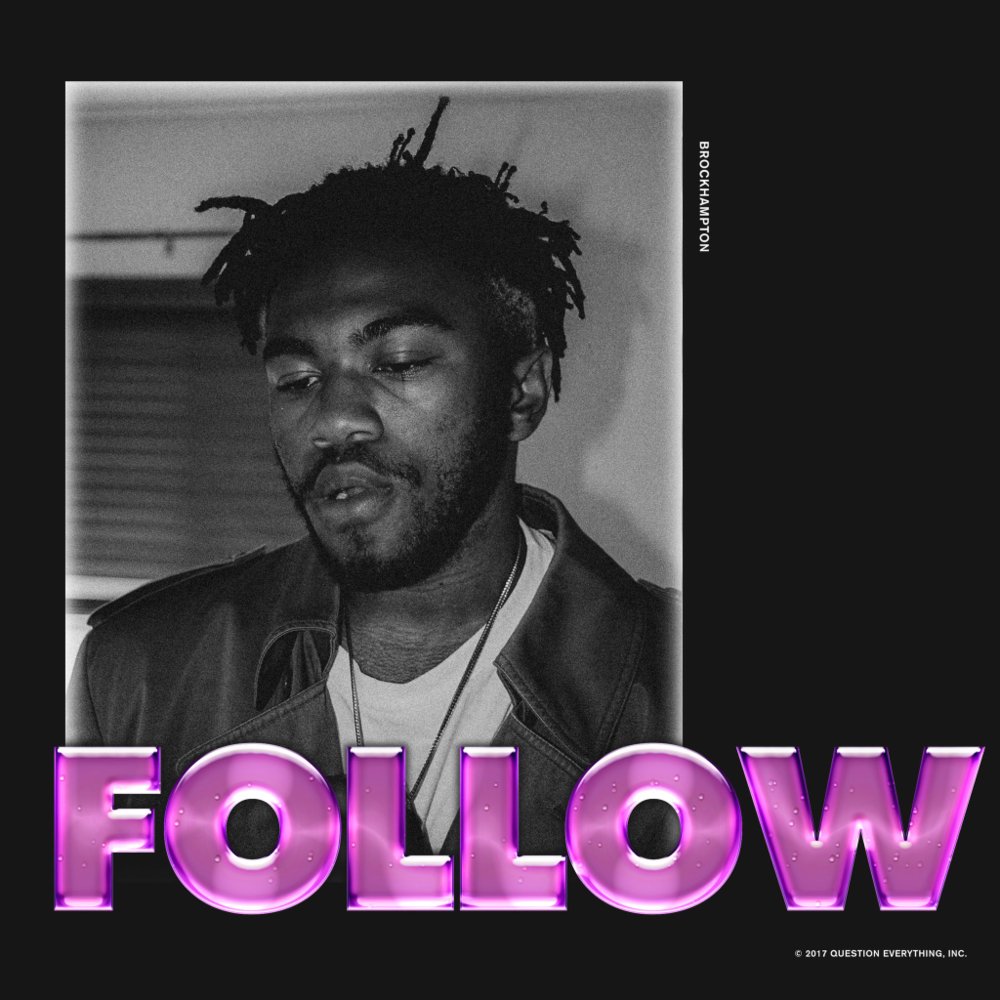 Album cover art for "FOLLOW" by BROCKHAMPTON