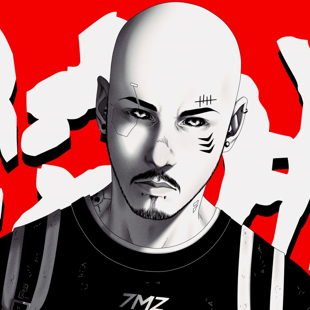 Album cover art for "Samehada" by 7 Minutoz