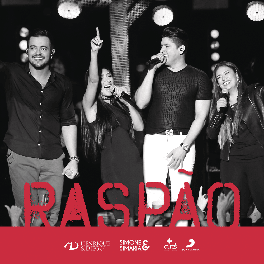 Album cover art for "Raspão (Ao Vivo)" by Henrique & Diego & Simone & Simaria