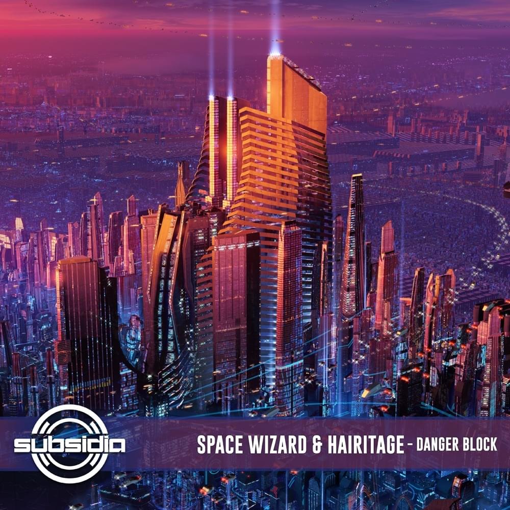Album cover art for "Danger Block" by Space Wizard & Hairitage