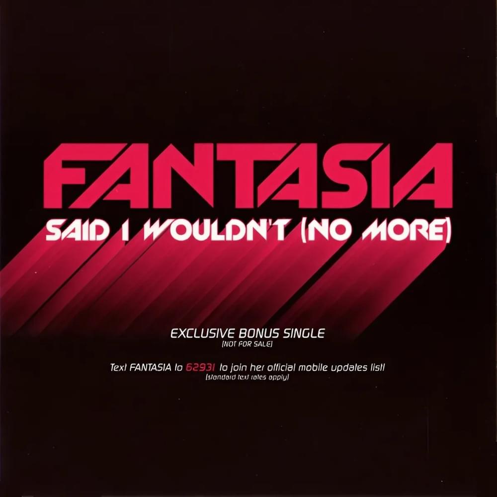 Album cover art for "Said I Wouldn’t (No More)" by Fantasia