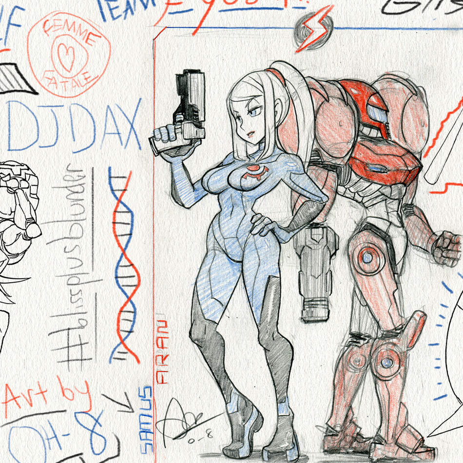 Album cover art for "Samus*Aran" by pdr dax & Chaos Network & Anna Oakley