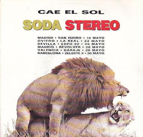 Album cover art for "Cae el Sol" by Soda Stereo