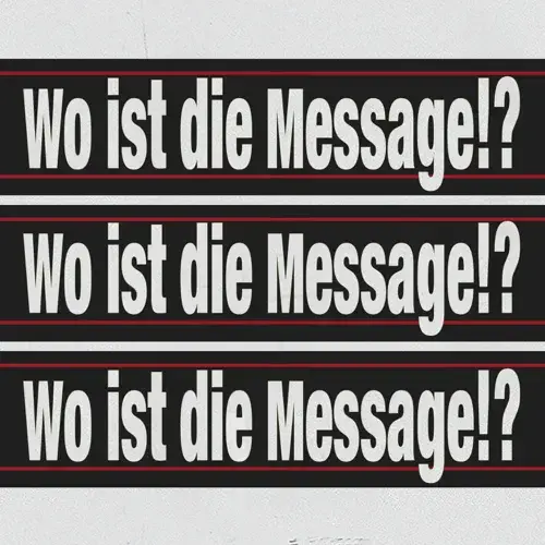 Album cover art for "WO IST DIE MESSAGE" by Genetikk