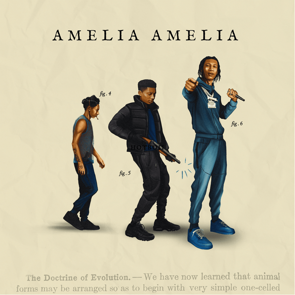 Album cover art for "Amelia Amelia" by Digga D