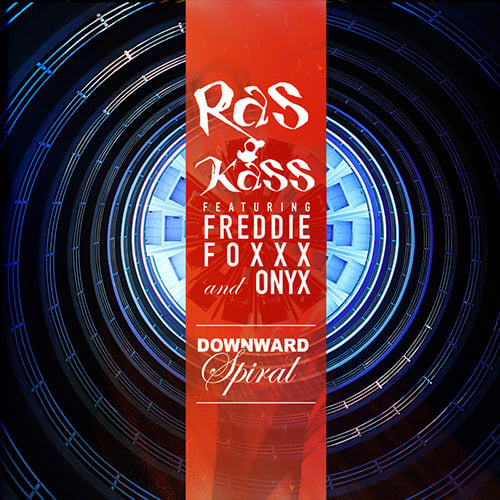 Album cover art for "Downward Spiral" by Ras Kass & Freddie Foxxx & Onyx