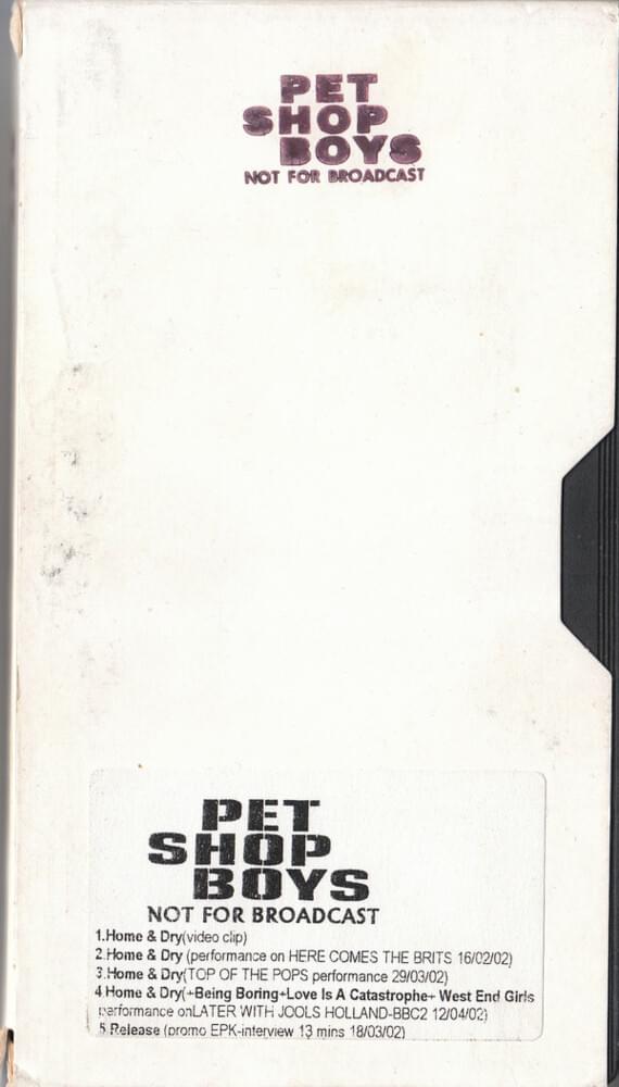 Album cover art for "Home and Dry [Top of the Pops - 2002/03/29]" by Pet Shop Boys