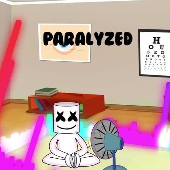 Album cover art for "Paralyzed" by Marshmello