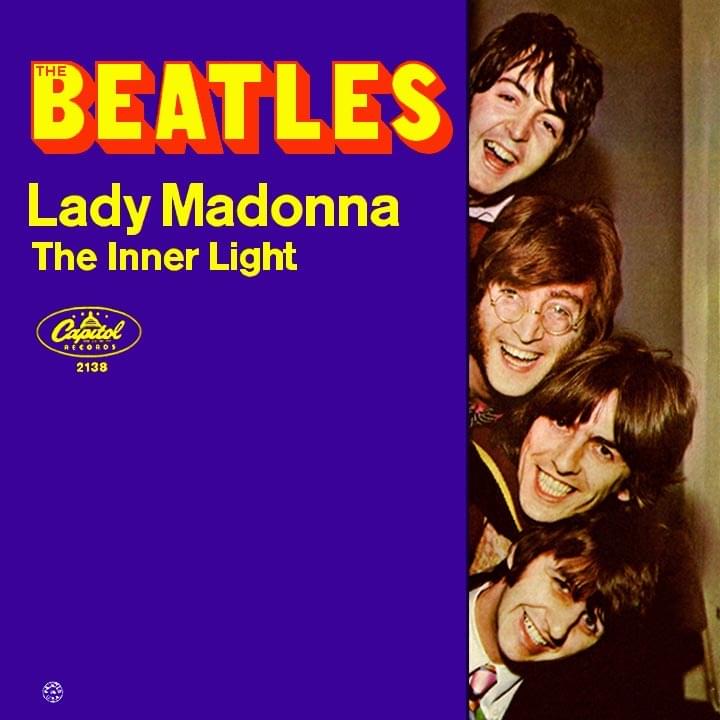 Album cover art for "Lady Madonna" by The Beatles
