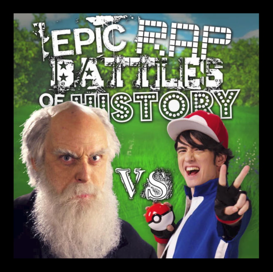 Album cover art for "Ash Ketchum vs Charles Darwin" by Epic Rap Battles of History & Nice Peter & Brian Walters