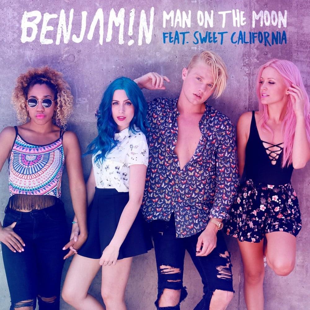 Album cover art for "Man On The Moon" by Benjamin (FIN) & Sweet California
